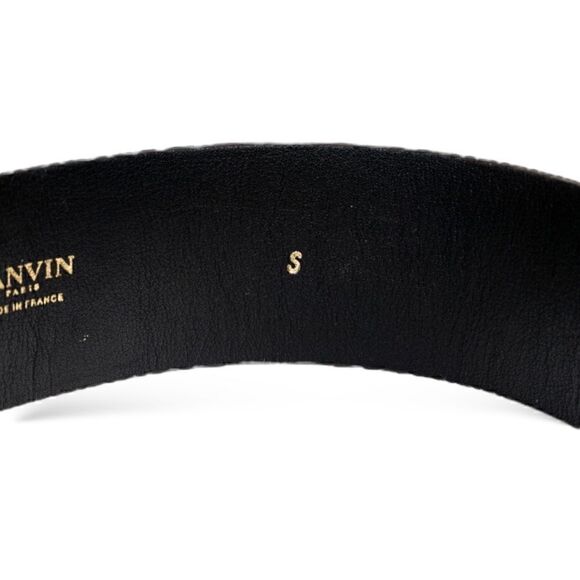LANVIN Calf Hair Waist Belt with Antique Gold and Crystal Buckle |Size: Small| main image 7